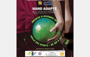 évènement Hand Adapté à la halle des sports de St Géniès de Malgoires