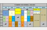 Le planning des entrainements saison 2024-2025